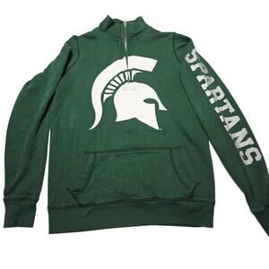 Victoria Secret Pink Michigan State Spartans 1/2 Zip Sweatshirt Size XS Women’s